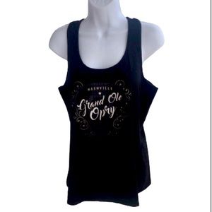 GRAND OLE OPRY BLACK TANK TOP • Sz L